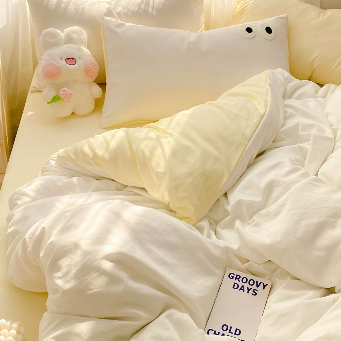Milkshake White Aircotton™ 4-in-1 Quilt Cover Set
