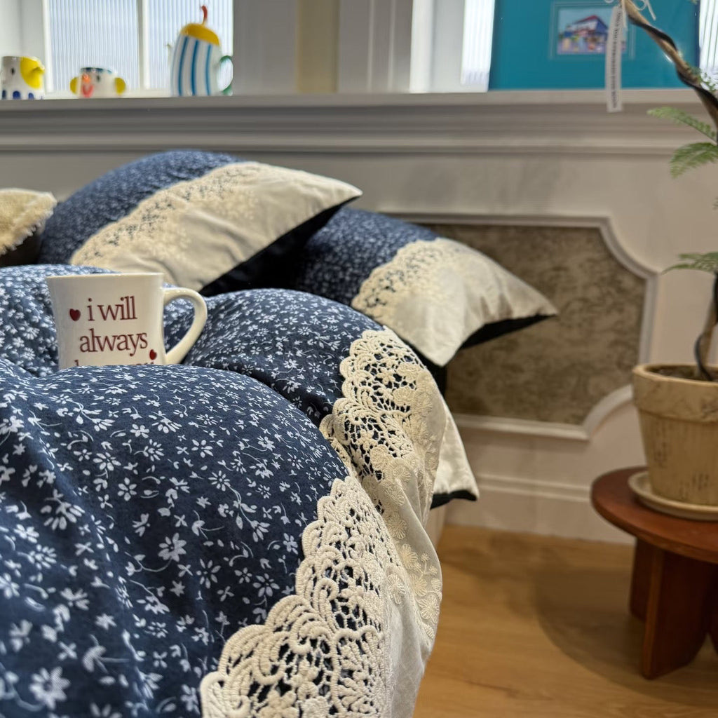 Lace Trim Aircotton™ 4-in-1 Quilt Cover Set