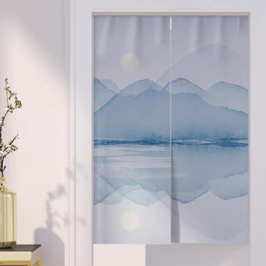 Wave Doorway Curtain with Hanging Rod