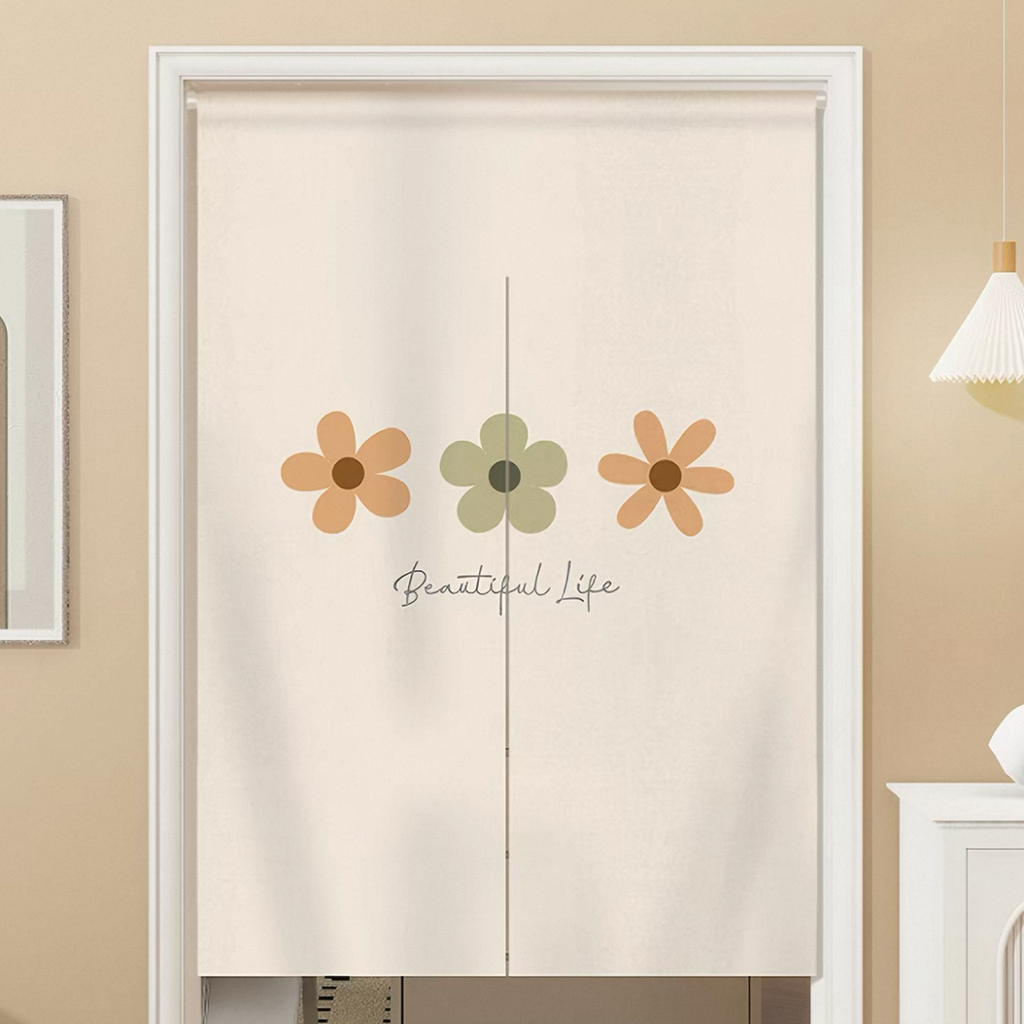 Beautiful Life Doorway Curtain with Hanging Rod