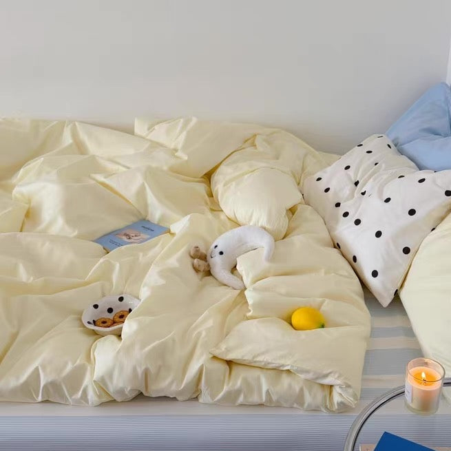 Custard Aircotton™ 4-in-1 Quilt Cover Set