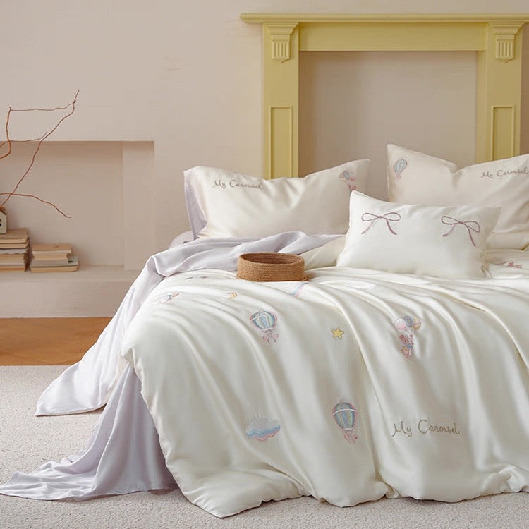 Rabbit Balloon Aircotton™ 4-in-1 Quilt Cover Set
