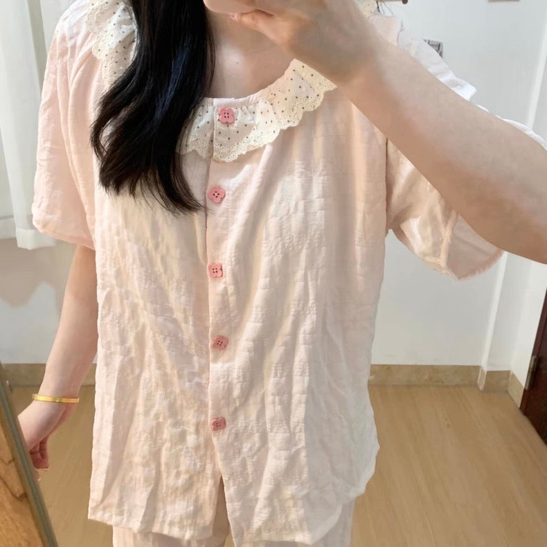 Tender Pink Cloud Pajama Set