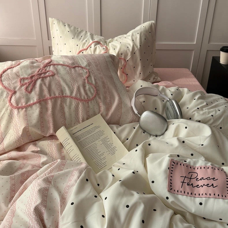Polka Honey Aircotton™ 4-in-1 Quilt Cover Set