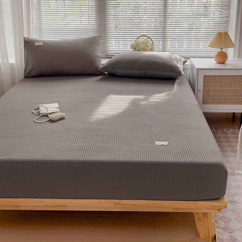 Waffle Aircotton™ 3-in-1 Fitted Sheet Set
