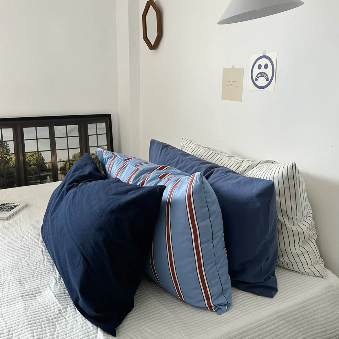 Galvan Blue Aircotton™ 2-in-1 Pillowcases