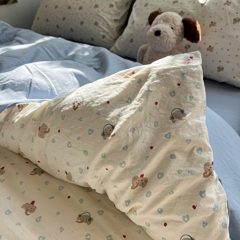 Musical Elephant Aircotton™ 4-in-1 Quilt Cover Set