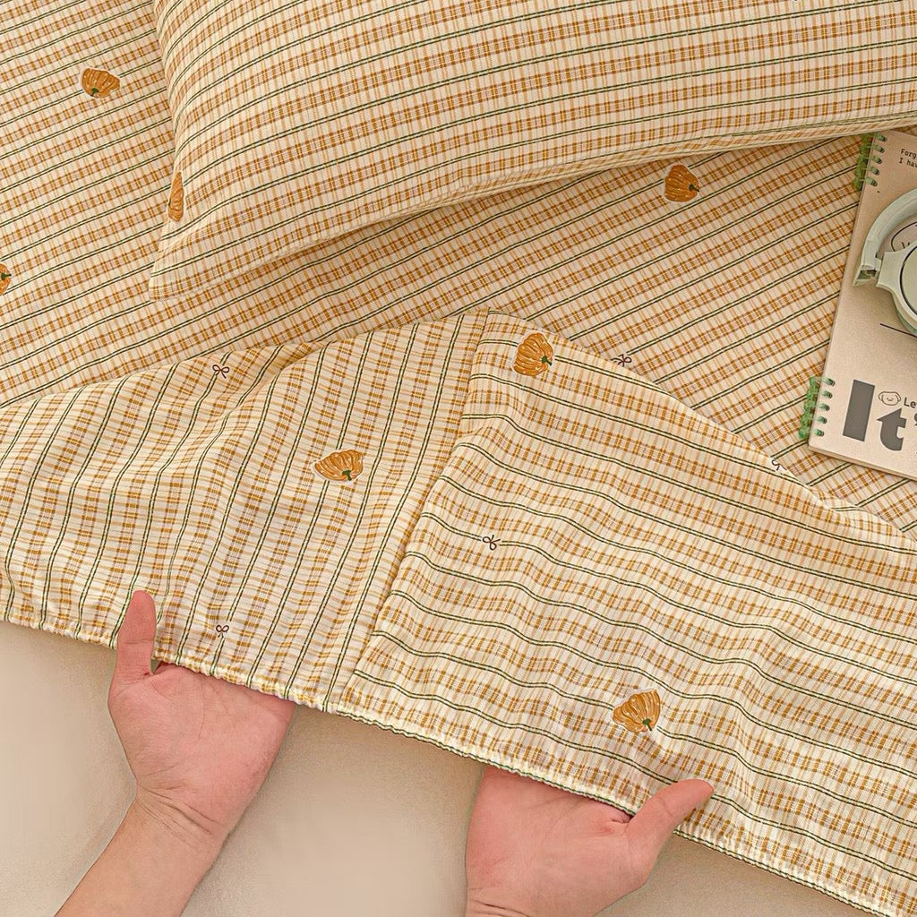 Pumpkin Aircotton™ 3-in-1 Fitted Sheet Set