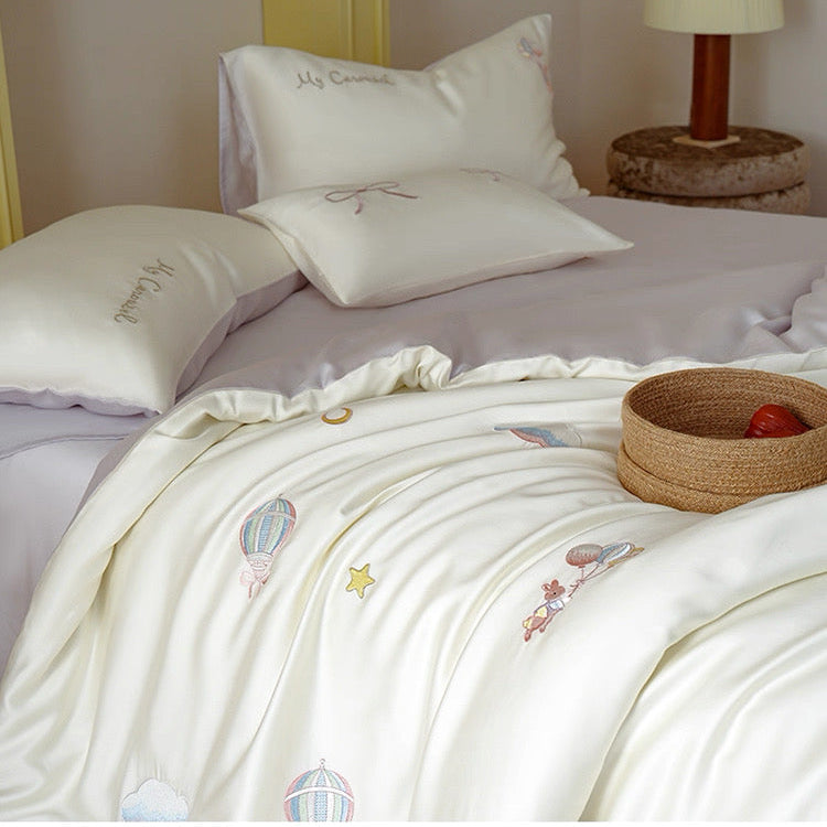Rabbit Balloon Aircotton™ 4-in-1 Quilt Cover Set