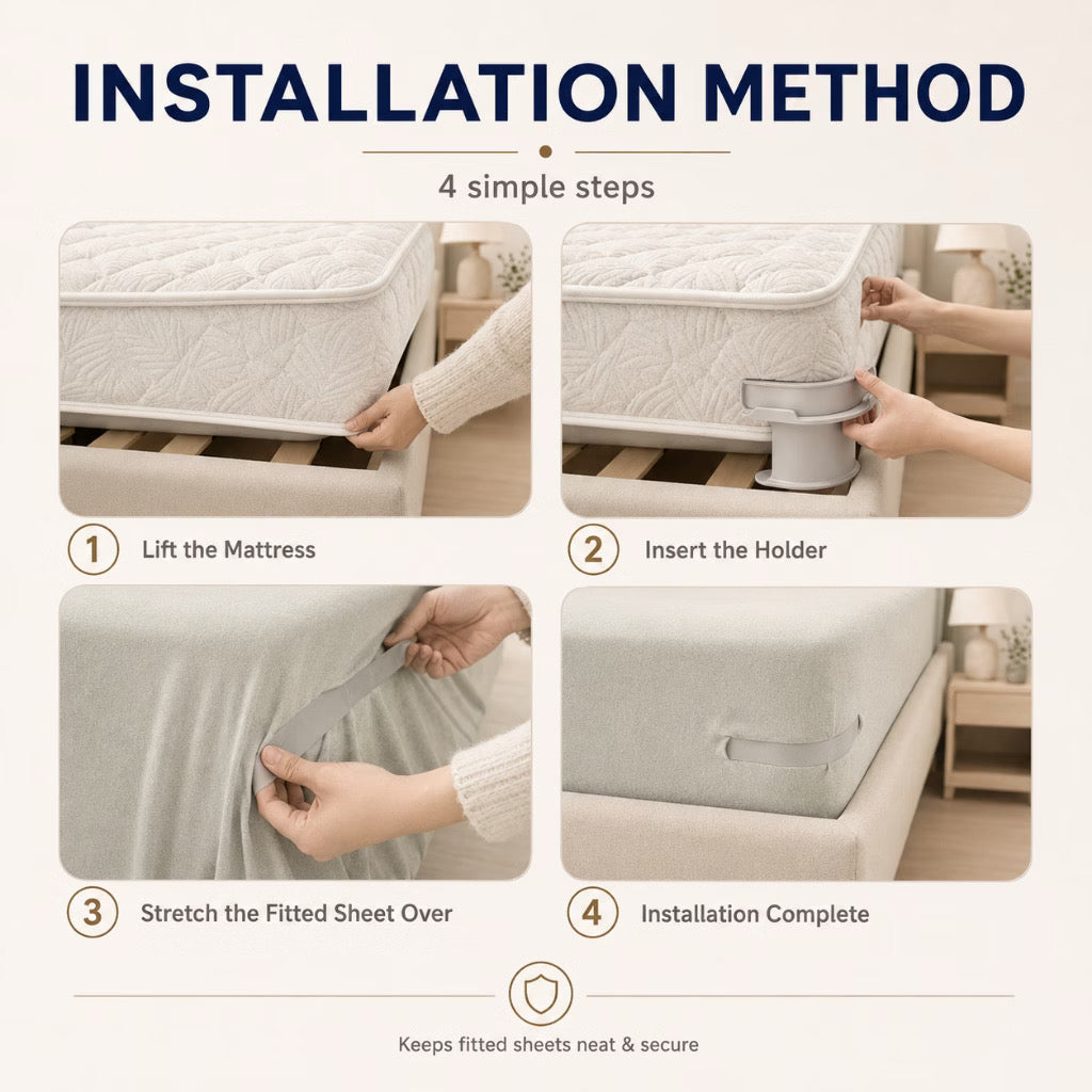 StayFit™ Fitted Sheet Corner Clips Set