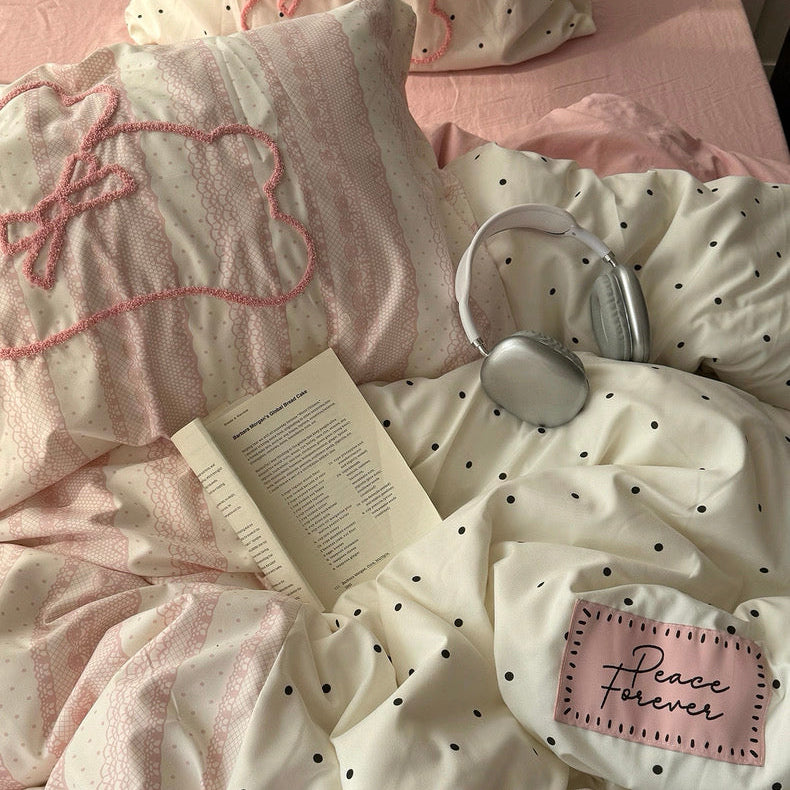 Polka Honey Aircotton™ 4-in-1 Quilt Cover Set