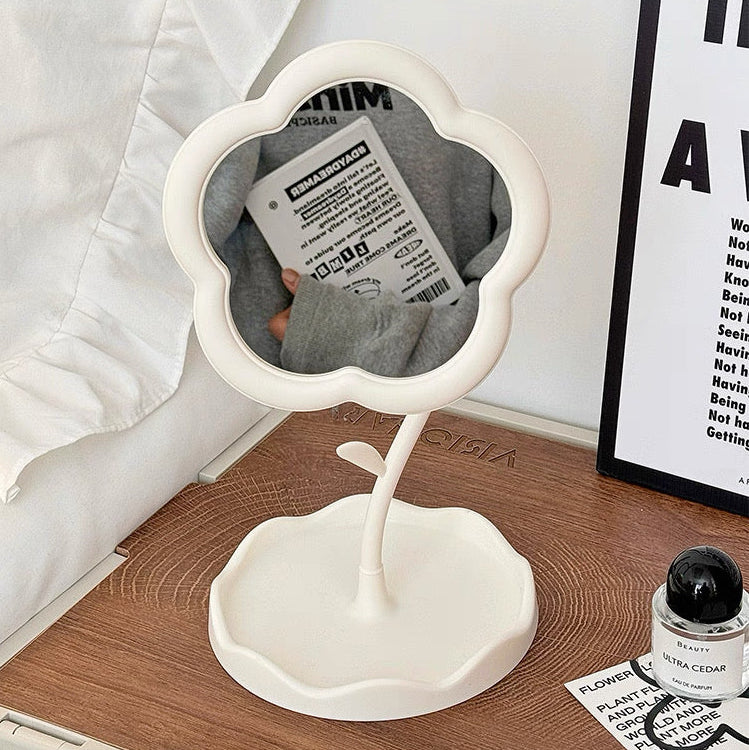Flower Petal Mirror and Accessories Holder