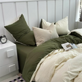 Retro Olive AIRCotton™ 4-in-1 Quilt Cover Set