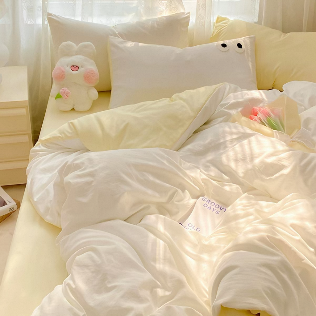 Milkshake White Aircotton™ 4-in-1 Quilt Cover Set