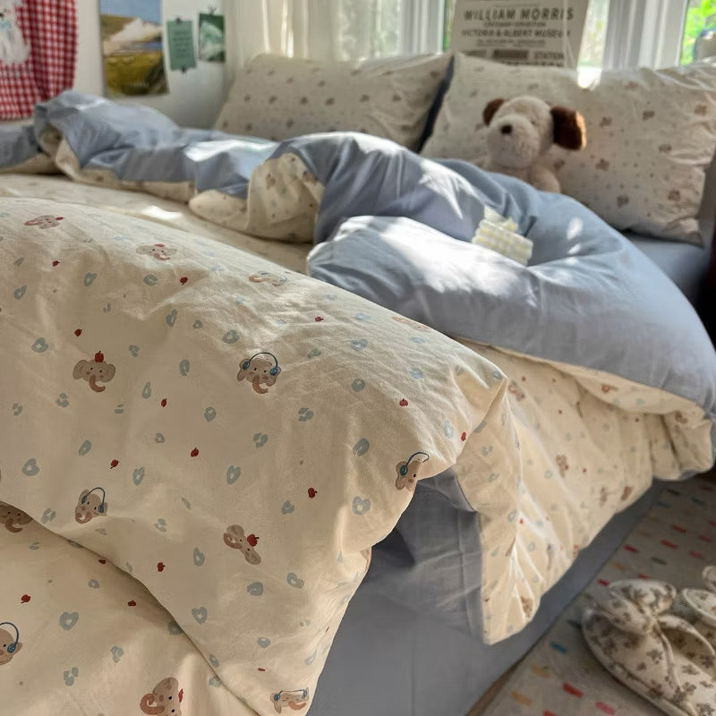 Musical Elephant Aircotton™ 4-in-1 Quilt Cover Set