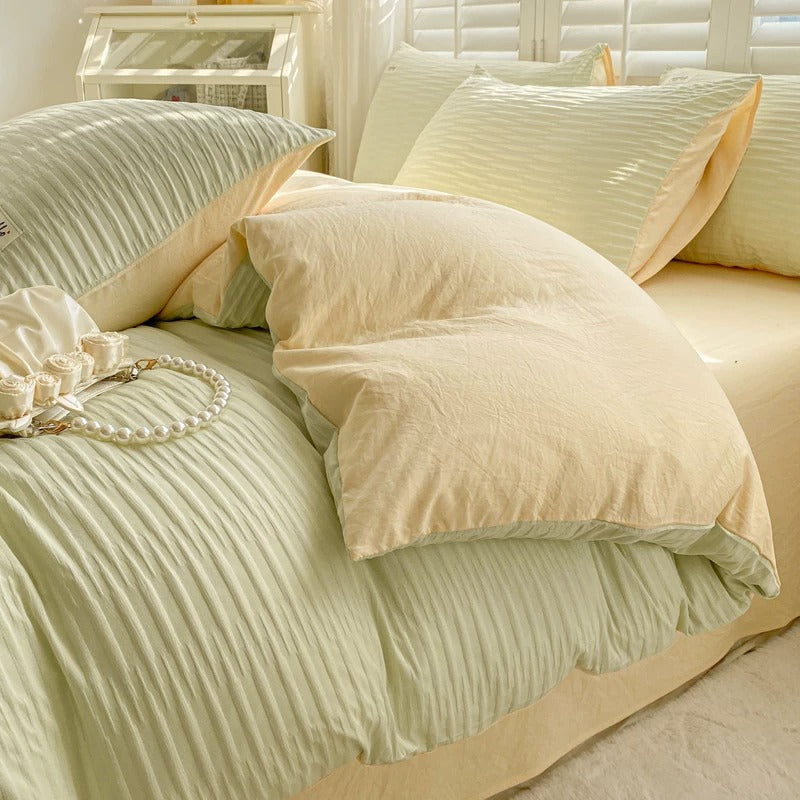 Seersucker Aircotton™ 4-in-1 Quilt Cover Set