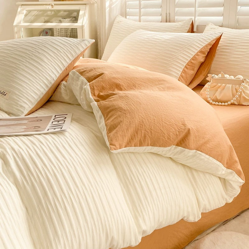 Seersucker Aircotton™ 4-in-1 Quilt Cover Set