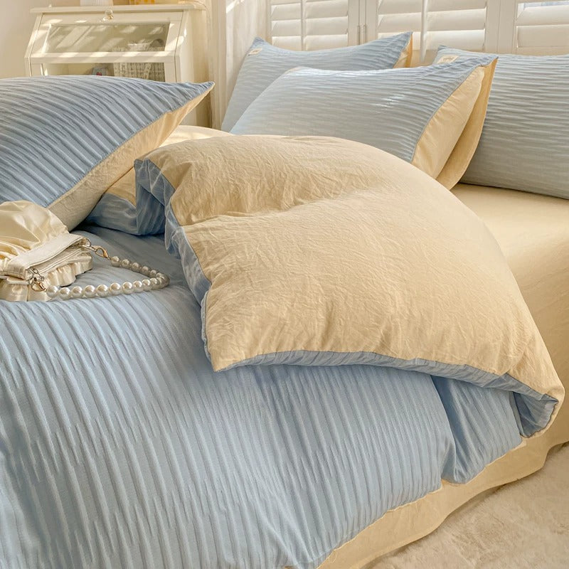 Seersucker Aircotton™ 4-in-1 Quilt Cover Set
