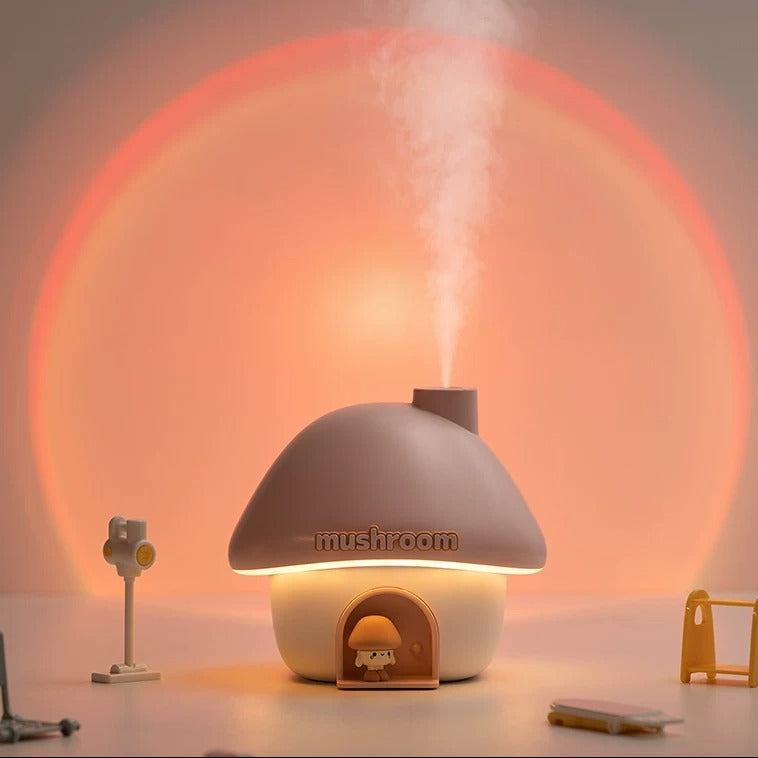 Mushroom Humidifier & Sunset Night Light