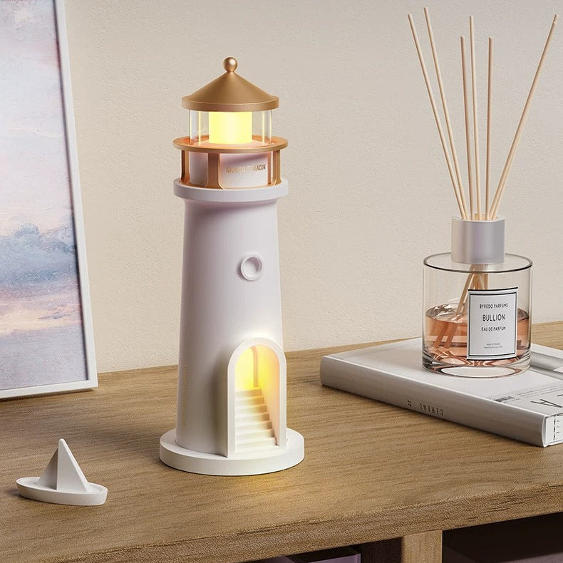 Moonlit Beacon Lighthouse Night Light