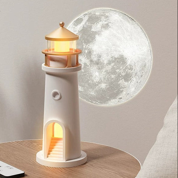 Moonlit Beacon Lighthouse Night Light