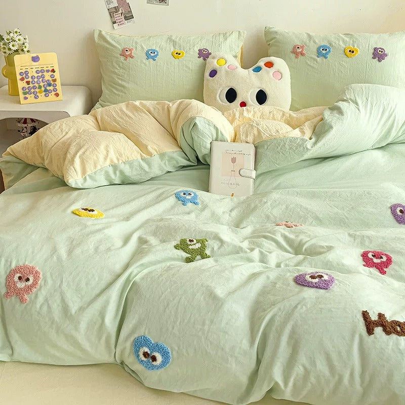Snuggle Monster Aircotton™ 4-in-1 Quilt Cover Set