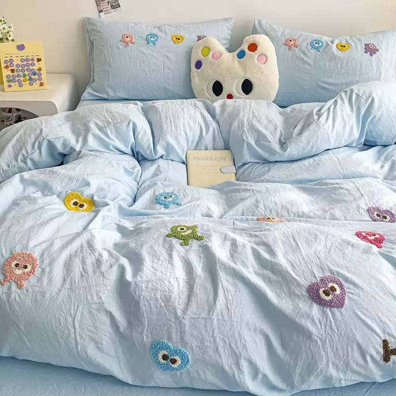 Snuggle Monster Aircotton™ 4-in-1 Quilt Cover Set
