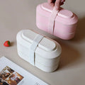 Double-Layer Microwave-Safe Bento Box with Cutlery
