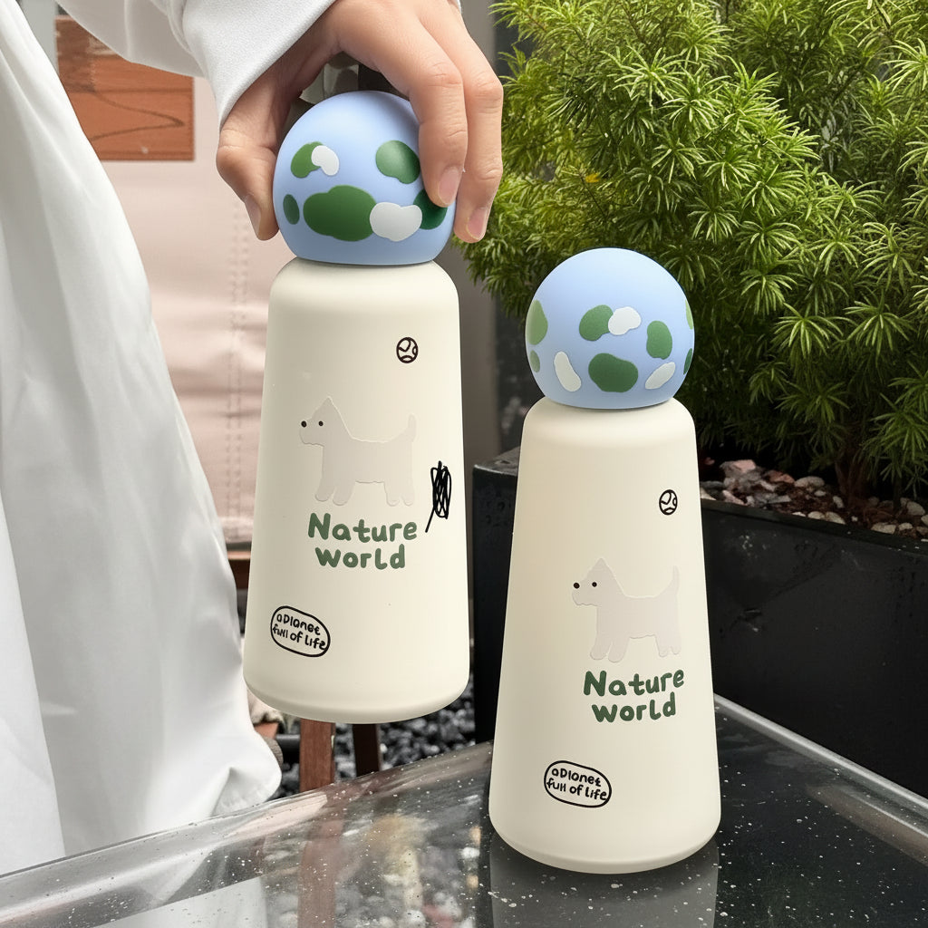 Floating Earth Puppy Thermal Flask