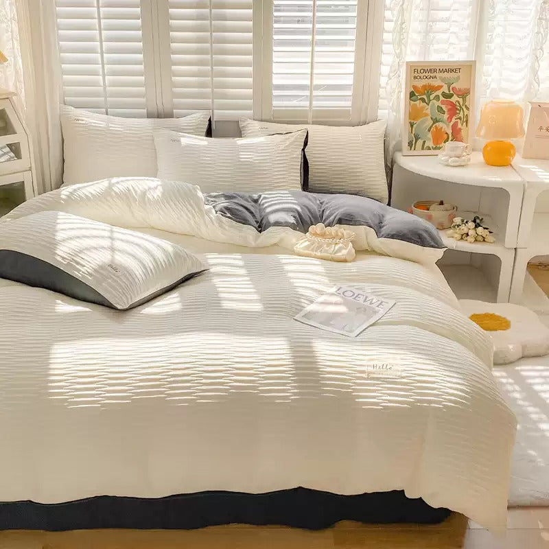 Seersucker Aircotton™ 4-in-1 Quilt Cover Set