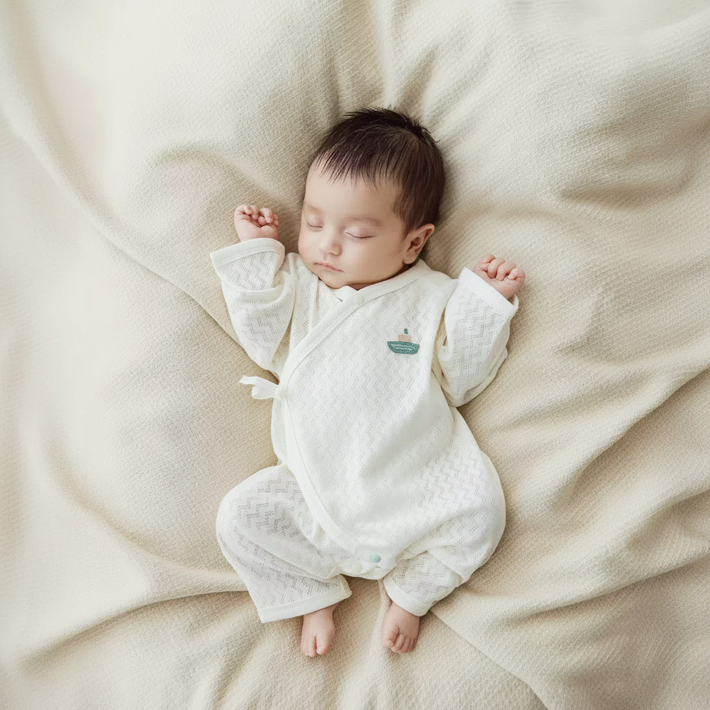 CozyBear Organic Cotton Newborn Baby Romper