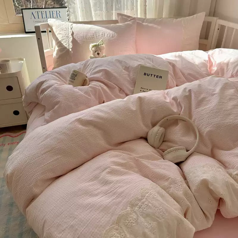 Aurora Ruffles Aircotton™ 4-in-1 Quilt Cover Set