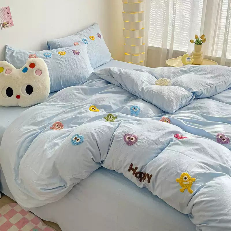 Snuggle Monster Aircotton™ 4-in-1 Quilt Cover Set
