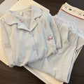 Light Blue Pointelle Pajama Set
