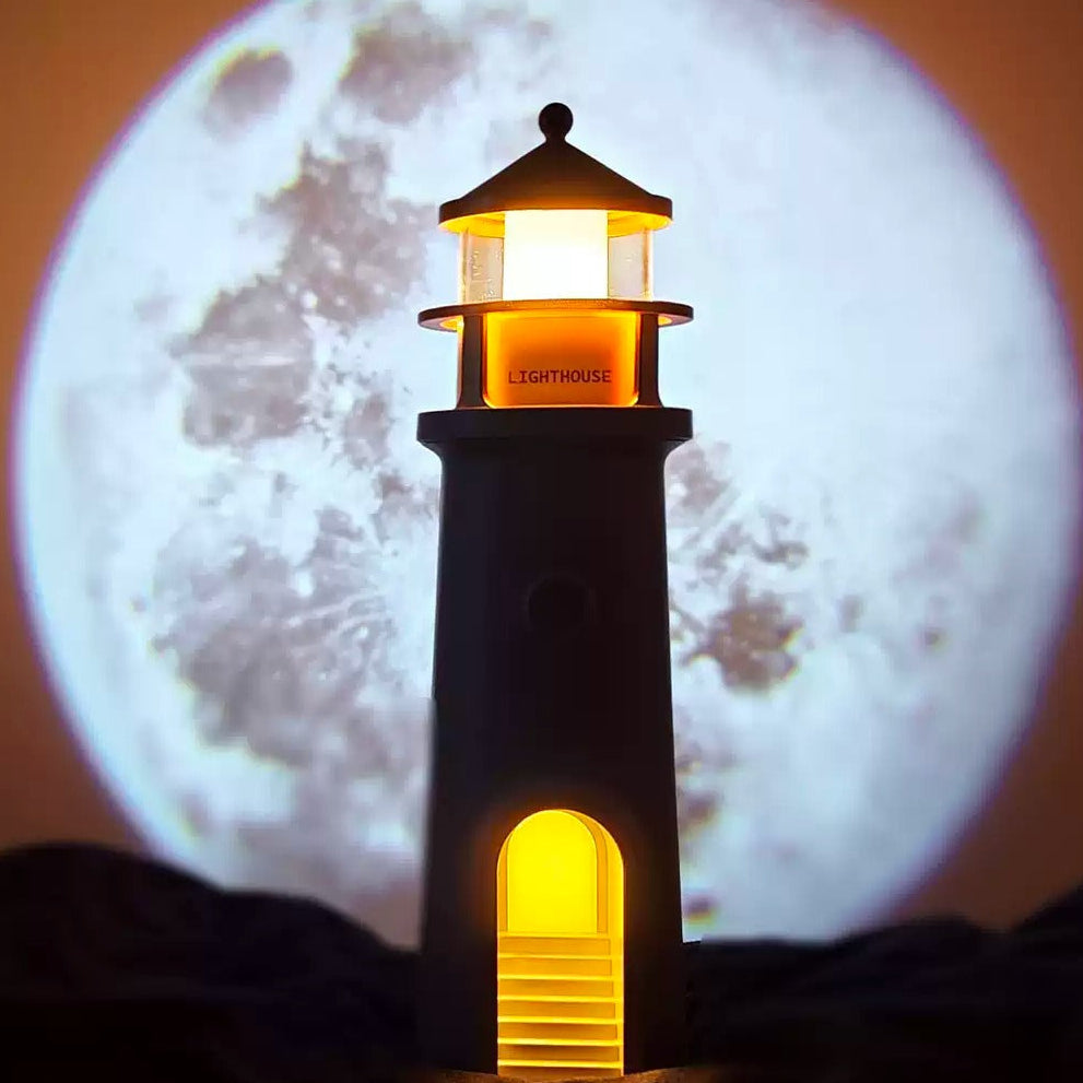 Moonlit Beacon Lighthouse Night Light